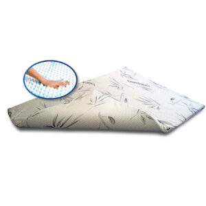 Convoluted Blue Gel Memory Foam Topper